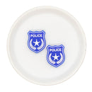 Police Badge Silicone Focal Bead 29x23mm (Package of 2)