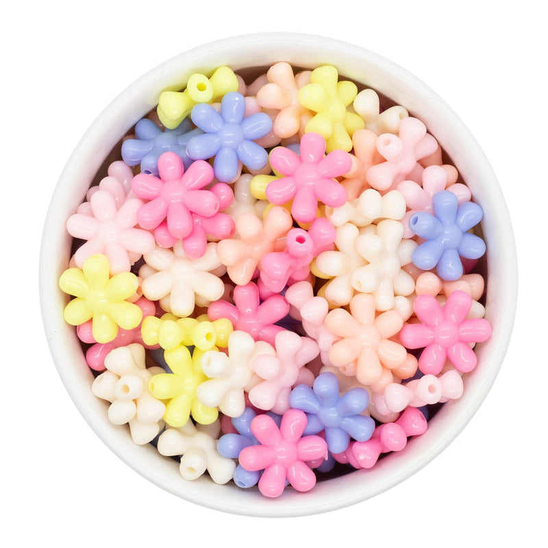 Solid Flower Bead Mix 16mm (Package of 20)