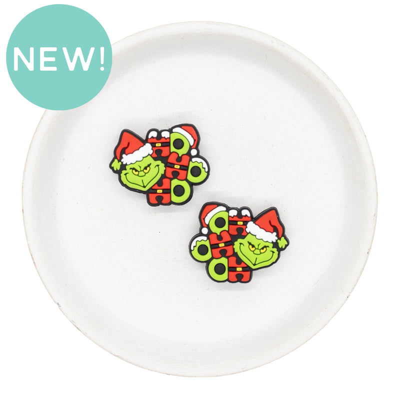 Ho Ho Ho You're a Mean One Silicone Focal Bead 23x30mm (Package of 2)