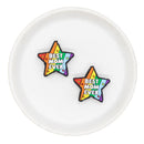 Best Mom Ever Rainbow Star Silicone Focal Bead 28x30mm (Package of 2)