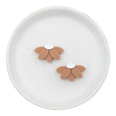 Latte Half Flower Silicone Focal Bead 18x30mm (Package of 2)