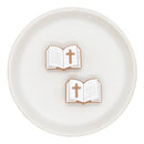Open Bible w/Cross Silicone Focal Bead 20x28mm (Package of 2)