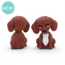3-D Brown Dog Silicone Focal Bead 32x12x26mm (Package of 2)