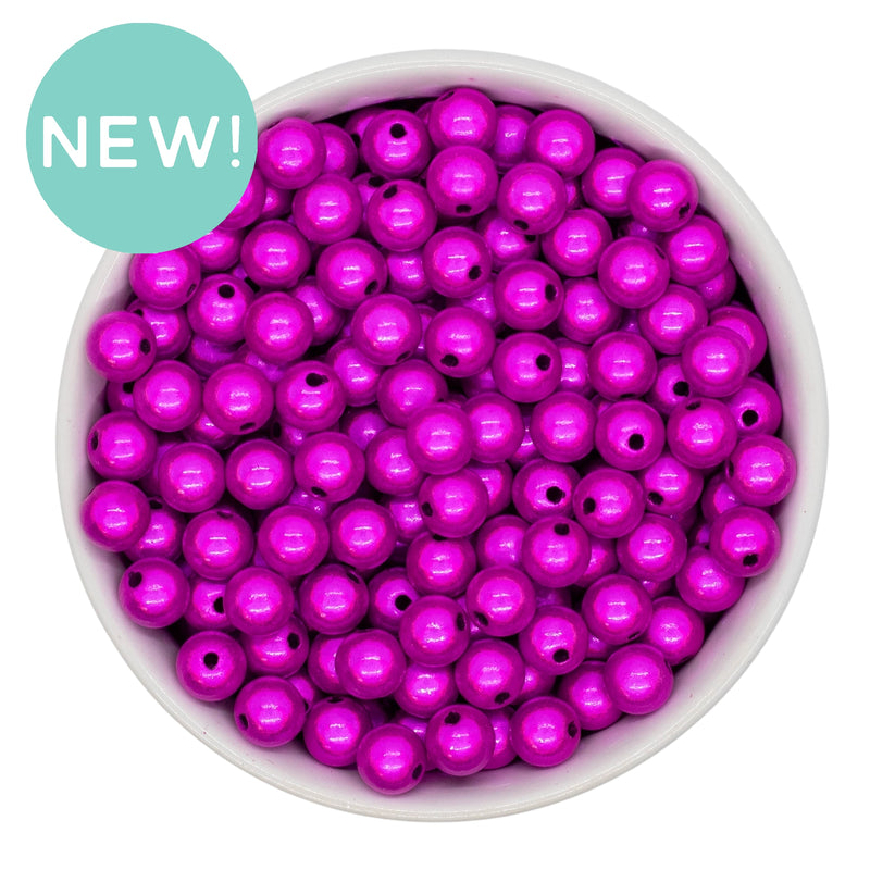 Fuchsia Illusion Beads 8mm (Package of Approx. 50 Beads)