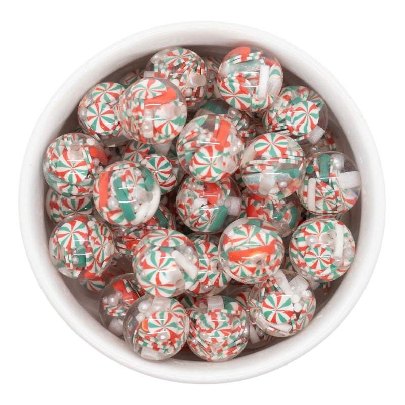 Suspended Christmas Candy Confetti 16mm Bead Mix (Package of 10)