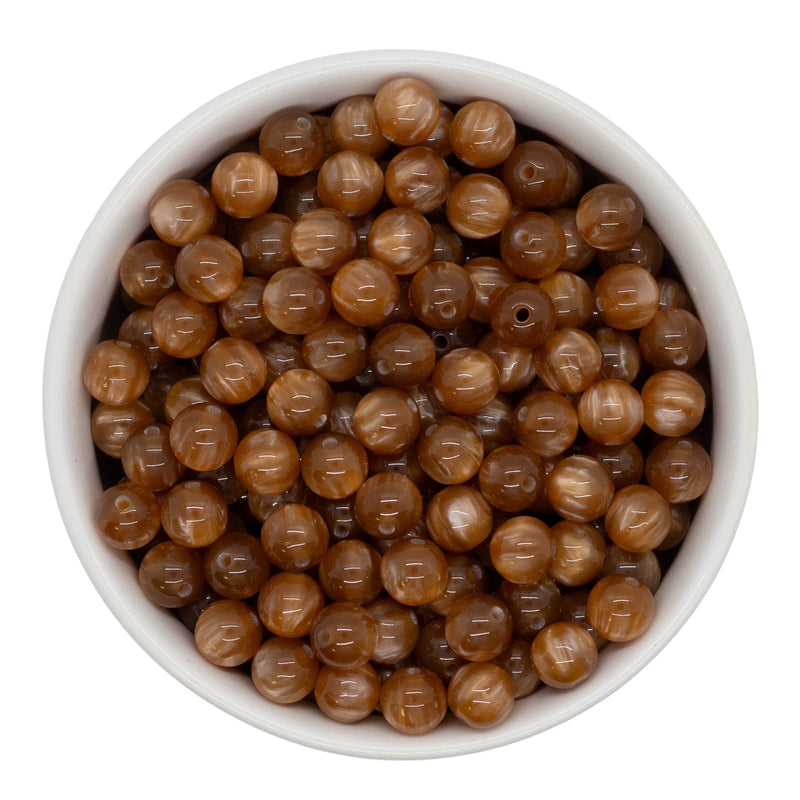 Coffee Pearly Luster Beads 8mm (Package of Approx. 50 Beads)