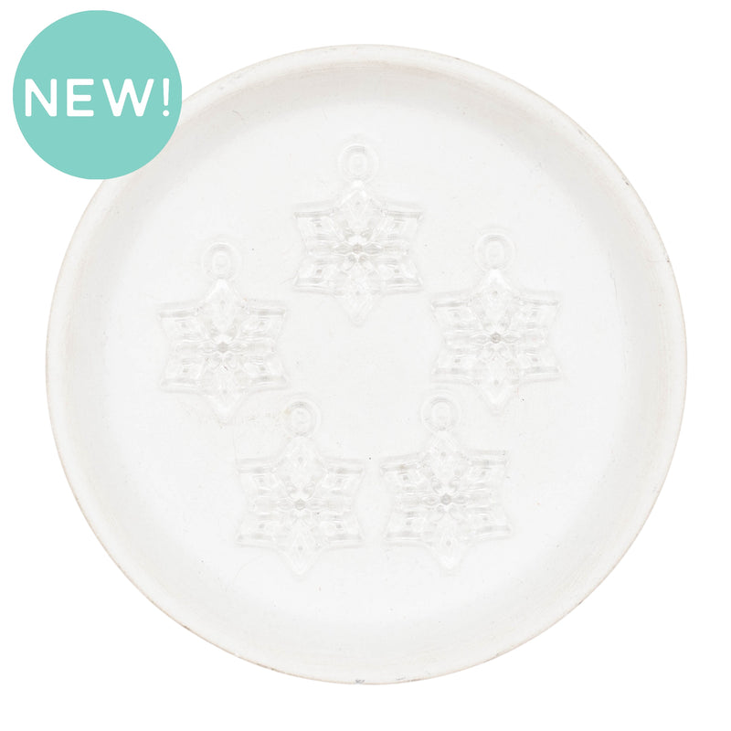 Clear Snowflake Acrylic Charm 30x22mm (Package of 5)