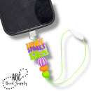 In My Spooky Era Glitter Silicone Focal Bead 25x27mm (Package of 2)