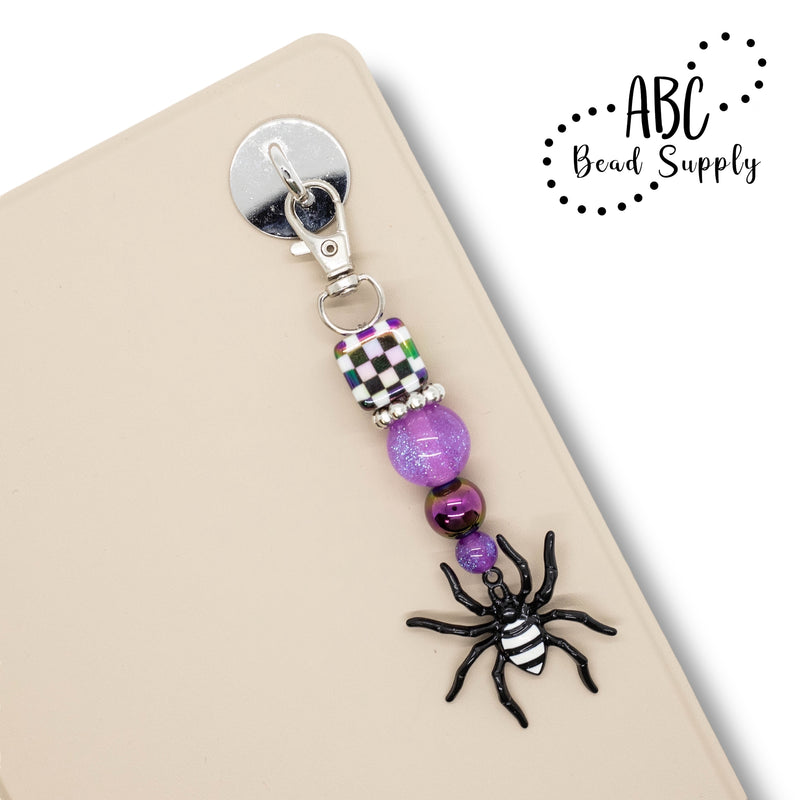 Striped Spider Enamel Jumbo Charm 36mm (Package of 1)