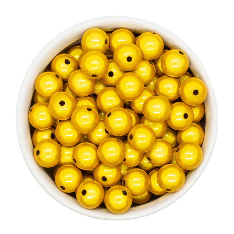 School Bus Yellow Illusion Bead 12mm (Package of 20)