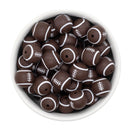 Football Printed Silicone Beads 15mm (Package of 10)