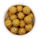 Gold Rhinestone Beads 20mm (Package of 10)