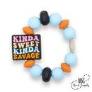 Kinda Sweet Kinda Savage Silicone Focal Bead 23x26mm (Package of 2)