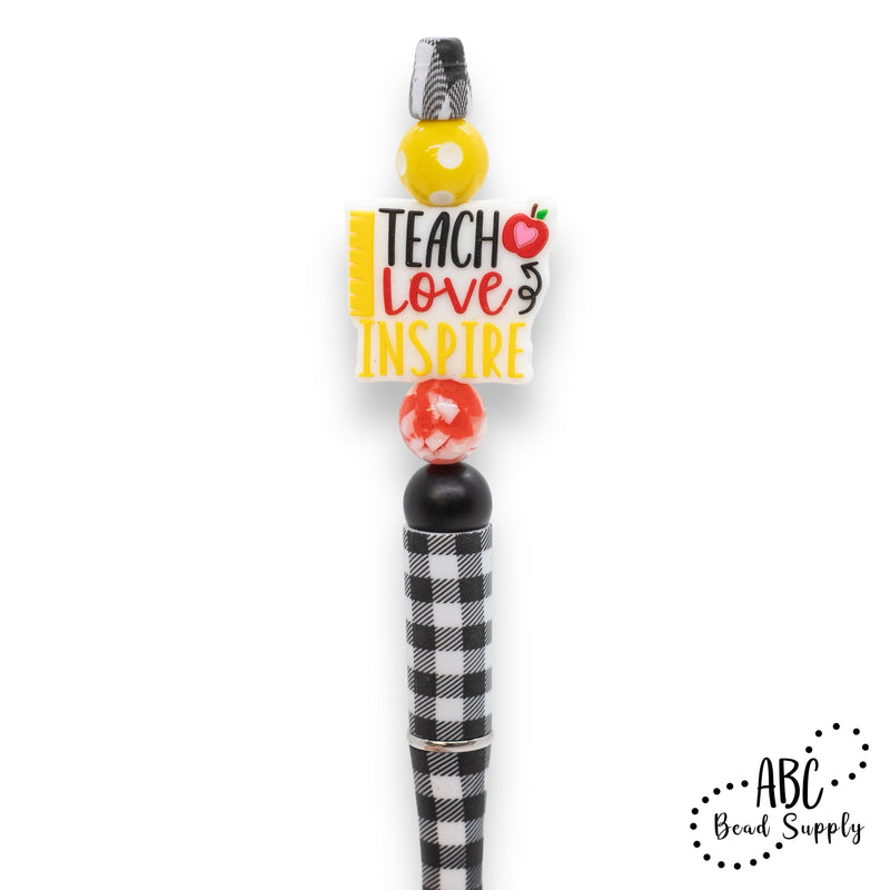 Teach Love Inspire w/Ruler and Apple Beadable Pen Kit
