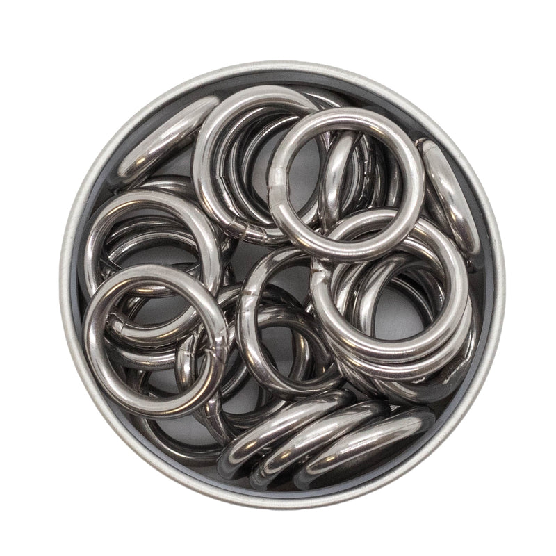 Welded Silver O Ring 20mm (Package of 5)