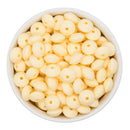Cream Silicone Lentil Beads 7x12mm (Package of 20)