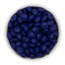 Indigo Silicone Lentil Beads 7x12mm (Package of 20)
