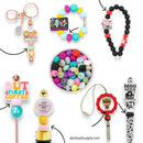 Light Mauve Silicone Abacus Beads 8x14mm (Package of 10)