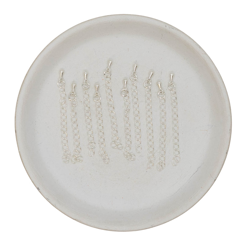 1 3/4" Silver Chain Extender (Package of 10)