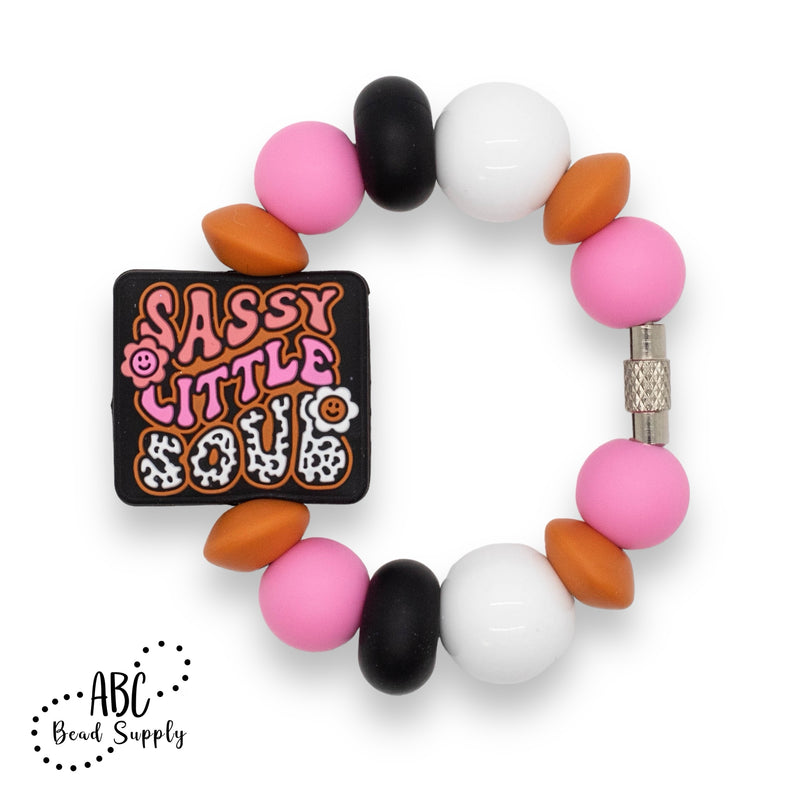 Sassy Little Soul Silicone Focal Bead 25x27mm (Package of 2)
