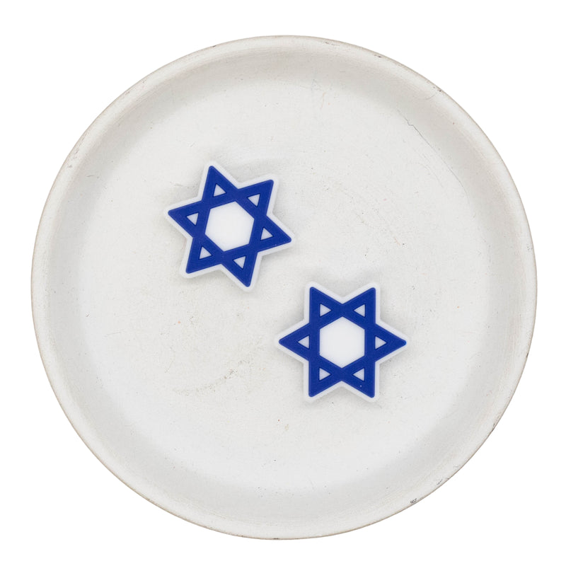 Star of David Silicone Focal Bead 24mm (Package of 2)