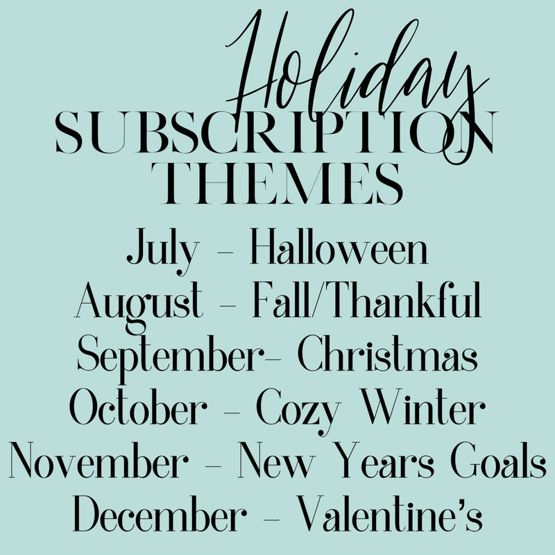 Kit of the Month: September - November Savings Package OR September SINGLE Month CHRISTMAS Kit - Registration Closes August 15th