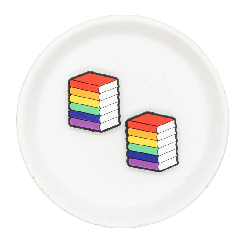 Stack of Books Silicone Focal Bead (Package of 2)