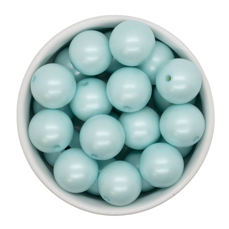 Pale Blue Matte Beads 20mm