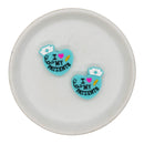 I Love My Patients Silicone Focal Bead 26x27mm (Package of 2)