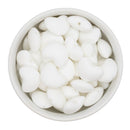 Pure White Silicone Heart Beads 20x16mm (Package of 5)