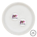 Peace Love Dance Printed Silicone Focal Bead 24mm (Package of 2) - ABC Exclusive