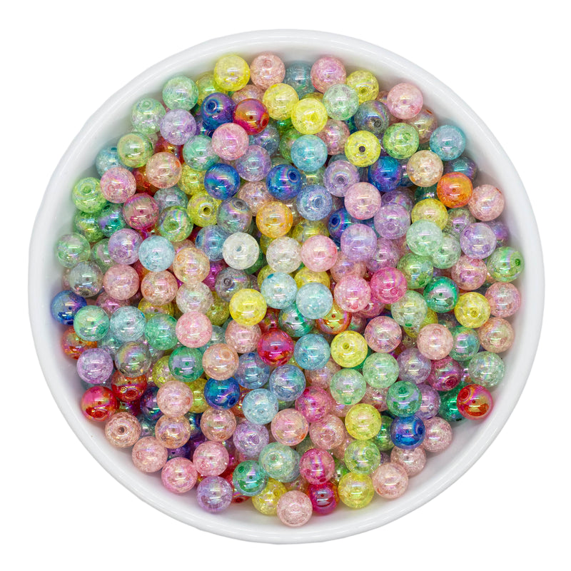 Iridescent Crackle Bead Mix 12mm (Package of Approx. 100)