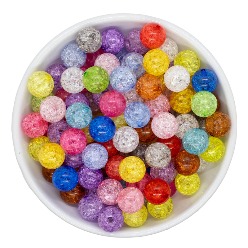 Crackle Bead Mix 20mm (Package of 50)