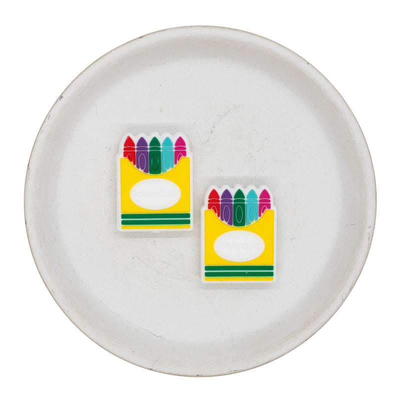 Box of Crayons Silicone Focal Bead 29x23mm (Package of 2)