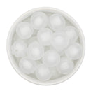 Clear/White Frosted Pumpkin Beads 20mm (Package of 10)