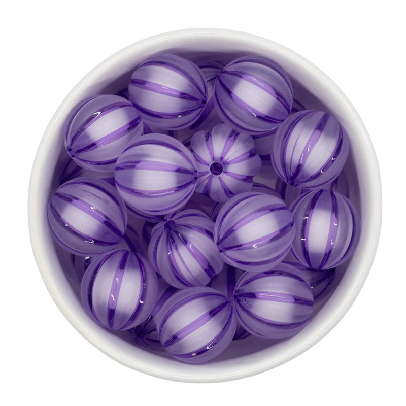 Violet Frosted Pumpkin Beads 20mm (Package of 10)