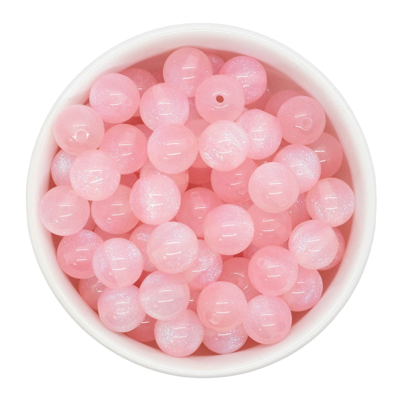 Light Pink Cosmic Glitter Beads 12mm (Package of 20)