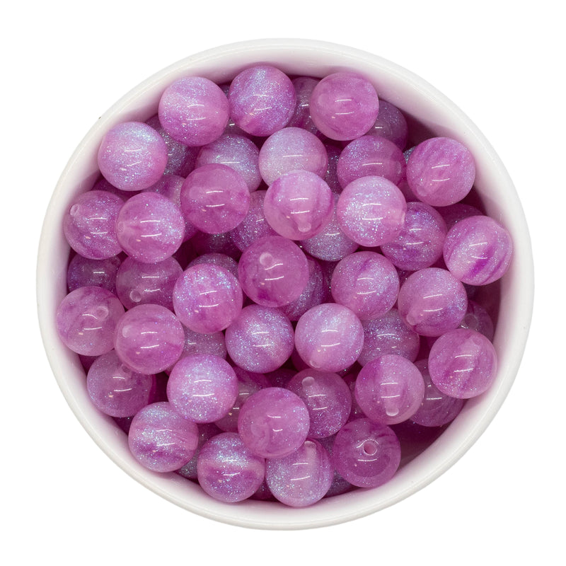Thistle Cosmic Glitter Beads 12mm (Package of 20)