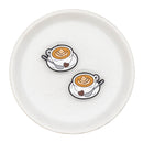 Coffee Mug on Saucer w/Spoon Silicone Focal Bead 22x30mm (Package of 2)