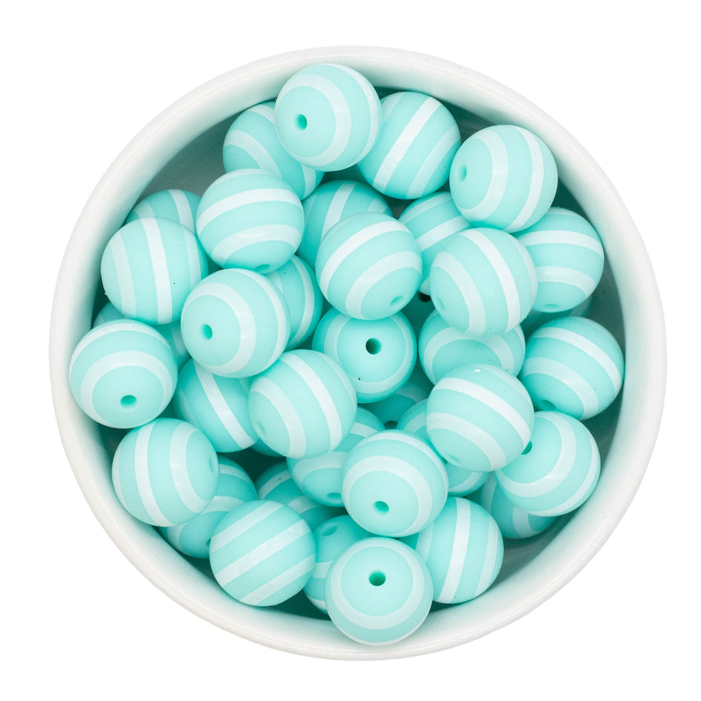 Silicone Beads - 15mm - Mint Green Silicone Beads