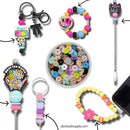 Azure Rope Edge Silicone Spacer Beads 12x2mm (Package of 20)