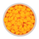 Glow in the Dark Neon Orange Silicone Lentil Beads 7x12mm (Package of 20)