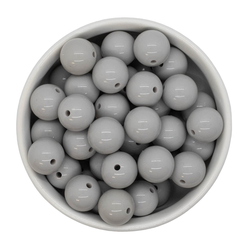 Coin Grey High Shine Silicone Beads 15mm (Package of 10)