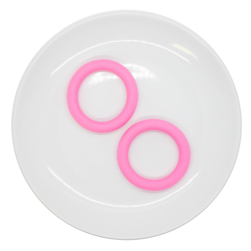 Bubblegum Pink Jumbo Silicone Ring Bead 64mm (Package of 2)
