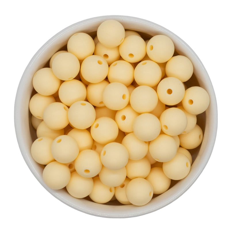 Cream Silicone Beads 12mm (Package of 20)