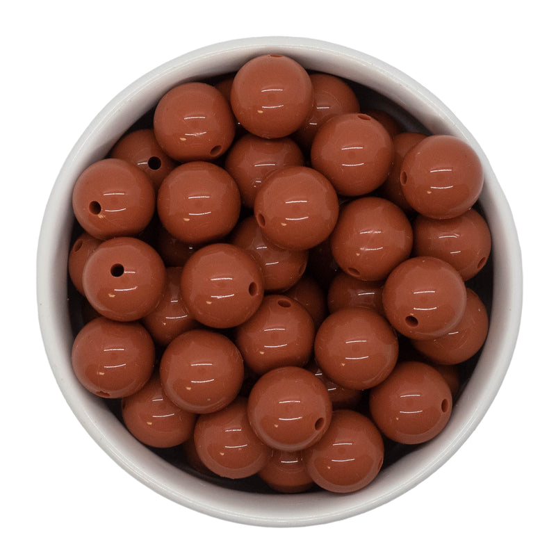Cinnamon High Shine Silicone Beads 15mm (Package of 10)