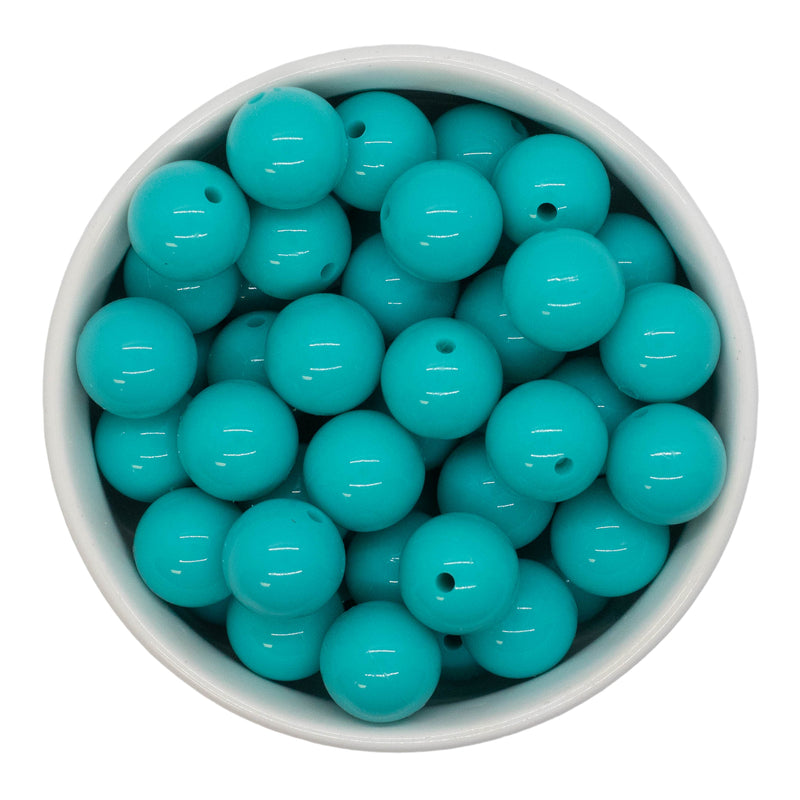 Robin Egg High Shine Silicone Beads 15mm (Package of 10)