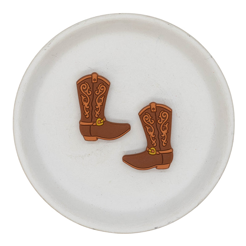 Western Boot Silicone Focal Bead 24x32mm (Package of 2)