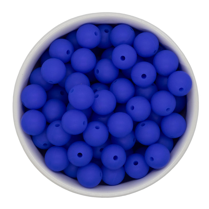 Royal Blue Silicone Beads 12mm (Package of 20)