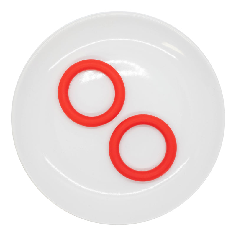 Red Jumbo Silicone Ring Bead 64mm (Package of 2)